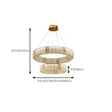 Modern Luxury Ring Crystal Gold 2 Tiers Chandelier Image - 17