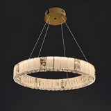 Modern Luxury Ring Crystal Gold 2 Tiers Chandelier Image - 6