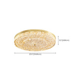 Modern Luxury Round Gold Crystal LED Flush Mount Light Image - 23