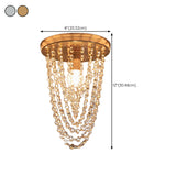 Modern Luxury Square Crystal Flush Mount Ceiling Light #size