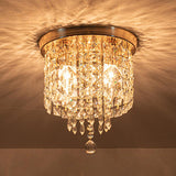 Modern Luxury Square Crystal Flush Mount Ceiling Light Image - 5