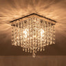 Modern Luxury Square Crystal Flush Mount Ceiling Light Image - 6