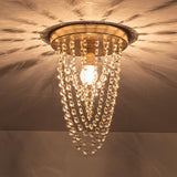 Modern Luxury Square Crystal Flush Mount Ceiling Light Image - 9