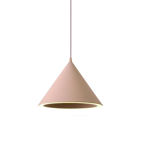 Modern Macaron Color Cone Metal Pendant Light Image - 2