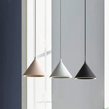 Modern Macaron Color Cone Metal Pendant Light Image - 6