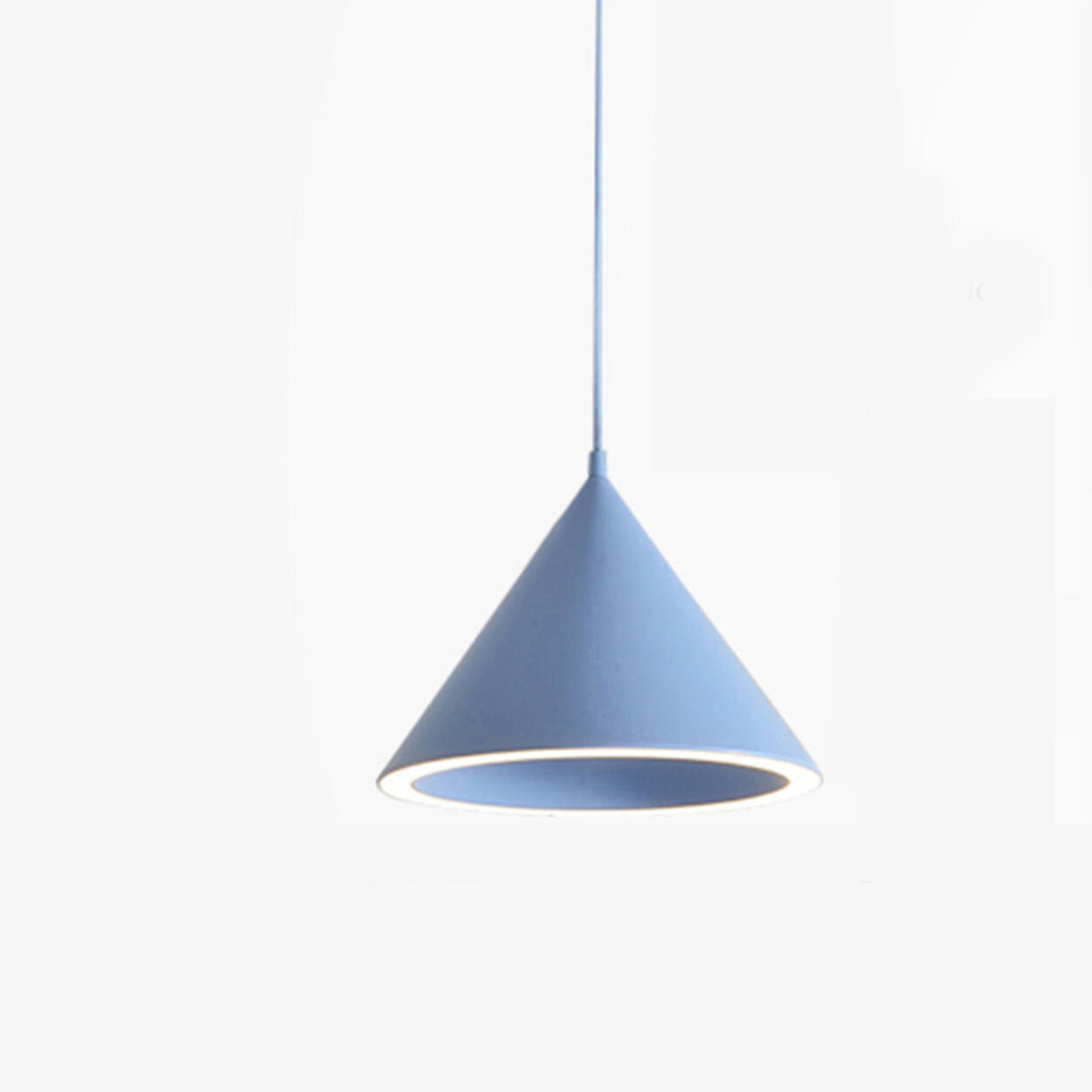 Modern Macaron Color Cone Metal Pendant Light Image - 7