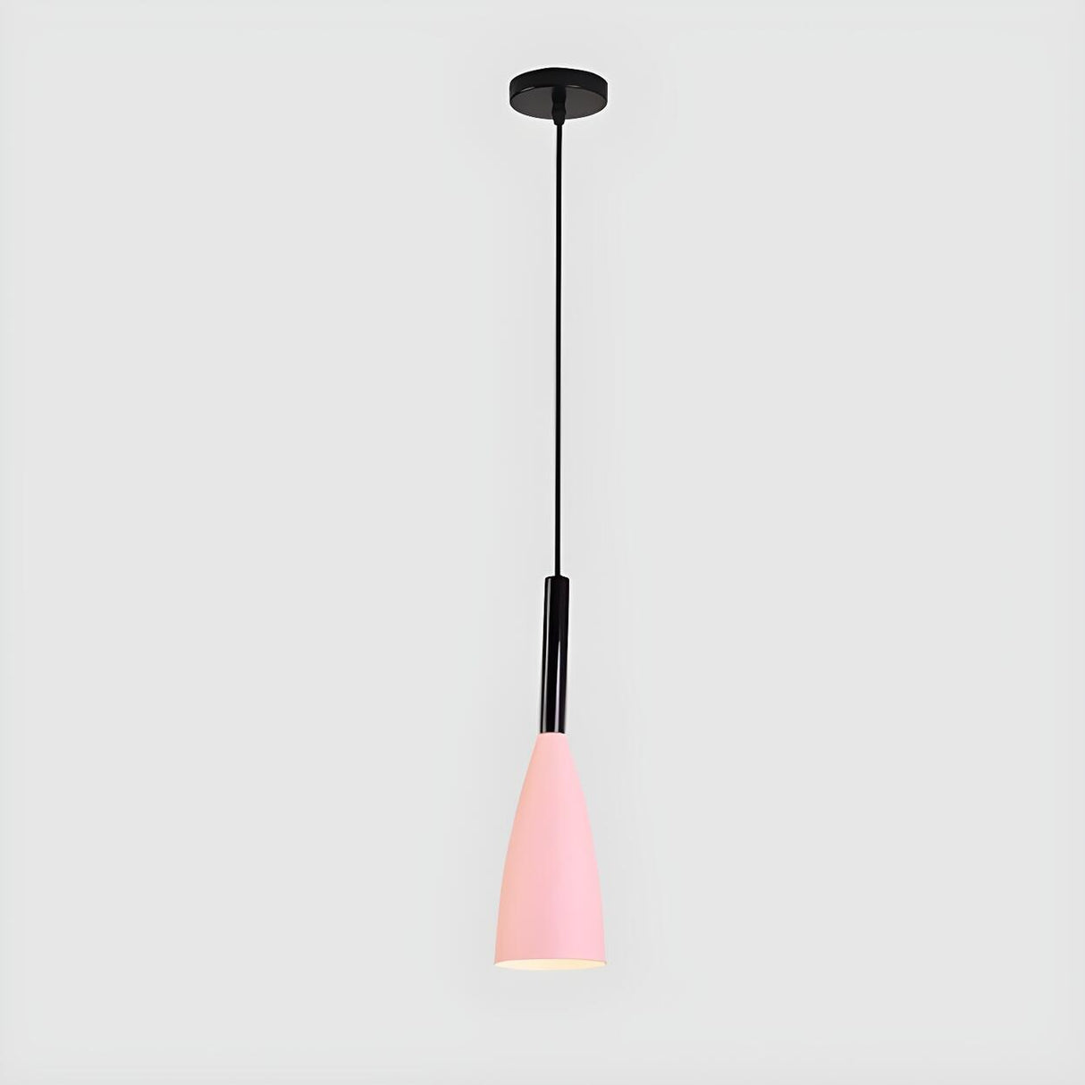 Modern Macaron Colorful Cone Dining Room Pendant Light Set Image - 5