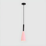 Modern Macaron Colorful Cone Dining Room Pendant Light Set Image - 5