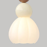 Modern Macaron Flower Glass Bedroom Pendant Light Image - 10