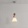 Modern Macaron Flower Glass Bedroom Pendant Light Image - 11