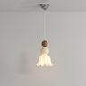 Modern Macaron Flower Glass Bedroom Pendant Light Image - 2