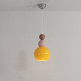 Modern Macaron Flower Glass Bedroom Pendant Light Image - 3