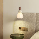 Modern Macaron Flower Glass Bedroom Pendant Light Image - 4