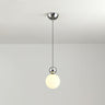 Modern Macaron Globe White Glass Bedroom Pendant Light Image - 15