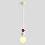 Modern Macaron Globe White Glass Bedroom Pendant Light Image - 16