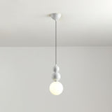 Modern Macaron Globe White Glass Bedroom Pendant Light Image - 19