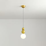 Modern Macaron Globe White Glass Bedroom Pendant Light Image - 28