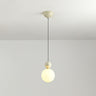 Modern Macaron Globe White Glass Bedroom Pendant Light Image - 4