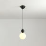 Modern Macaron Globe White Glass Bedroom Pendant Light Image - 6