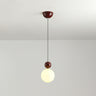 Modern Macaron Globe White Glass Bedroom Pendant Light Image - 8