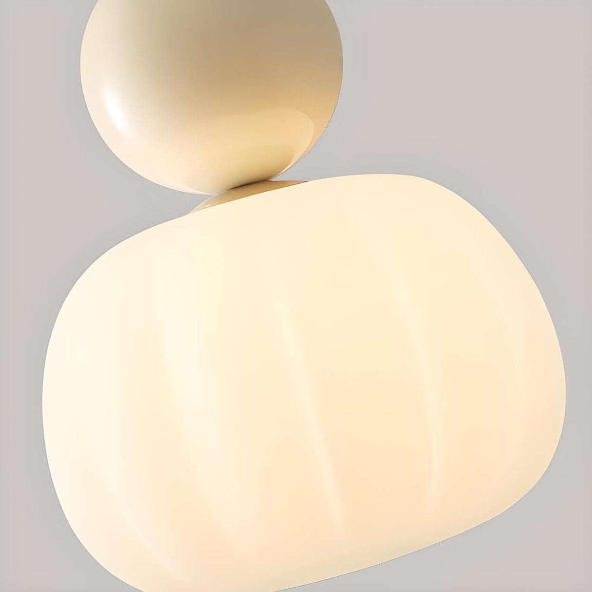 Modern Macaron Orange Cream Globe Bedroom Pendant Light Image - 10