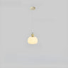 Modern Macaron Orange Cream Globe Bedroom Pendant Light Image - 2