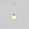 Modern Macaron Orange Cream Globe Bedroom Pendant Light Image - 5