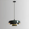 Modern Macaron Orange Layered Geometric Metal Pendant Light Image - 6