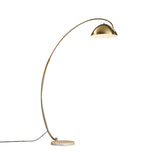 Modern Marble Base and Dome Gold Arched Floor Lamp Image - 5