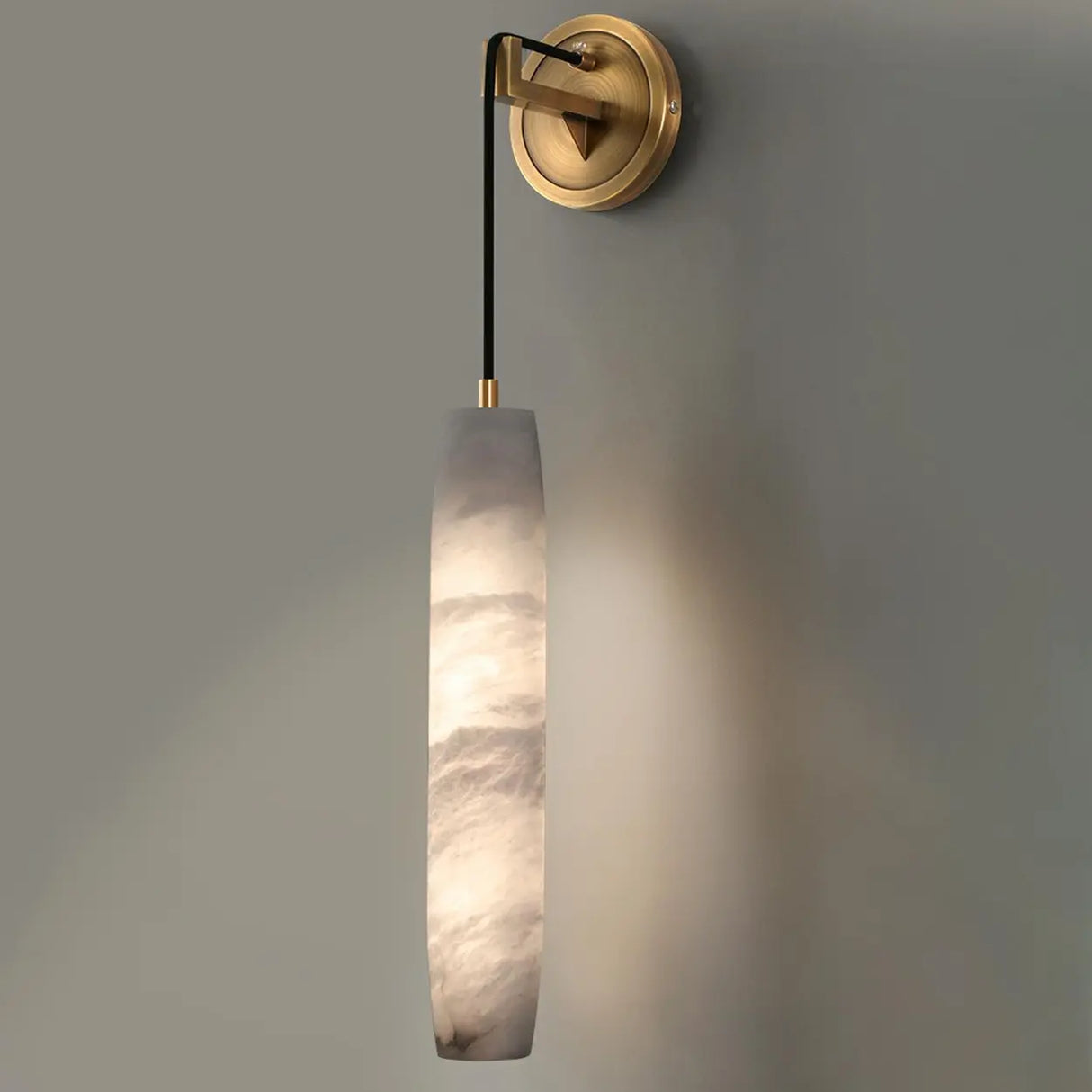 Modern Marble Effect Pendant Wall Sconce Image - 11