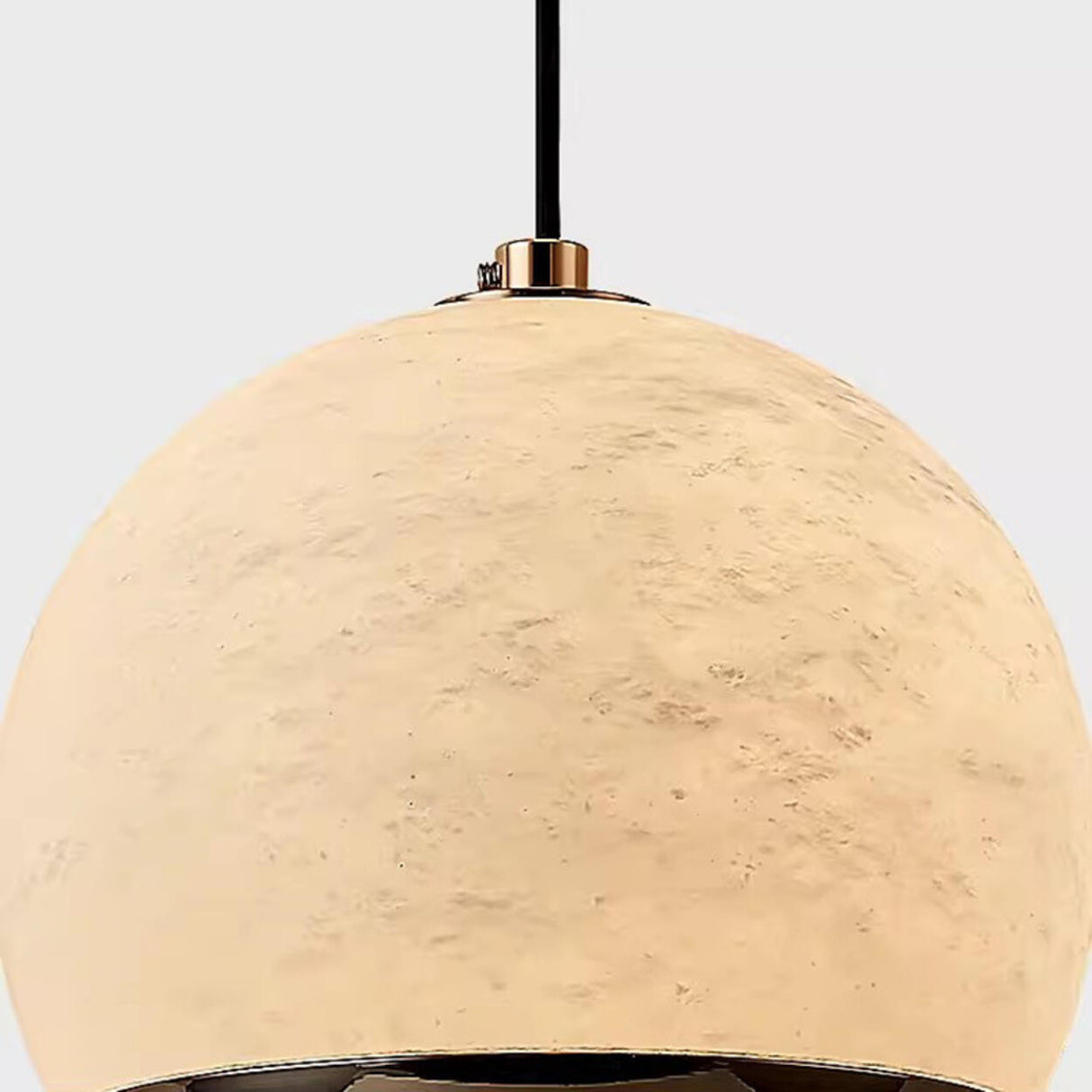 Modern Marble Stone Globe Clear Glass Pendant Light Image - 7