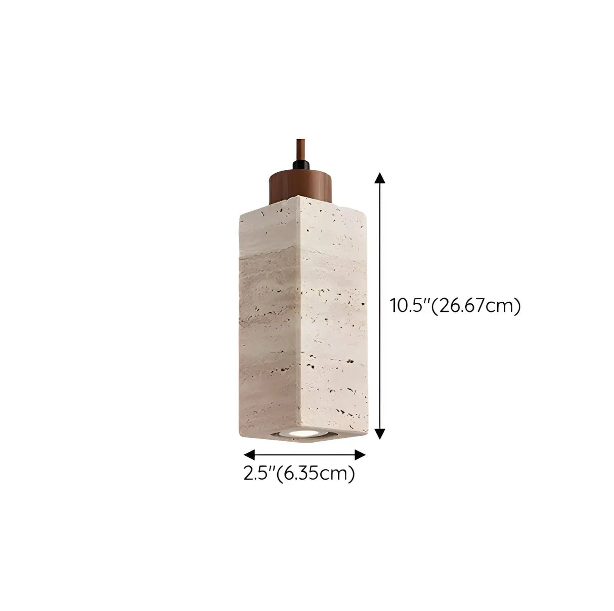 Modern Marble Texture Cylindrical Bedroom Pendant Light Image - 14