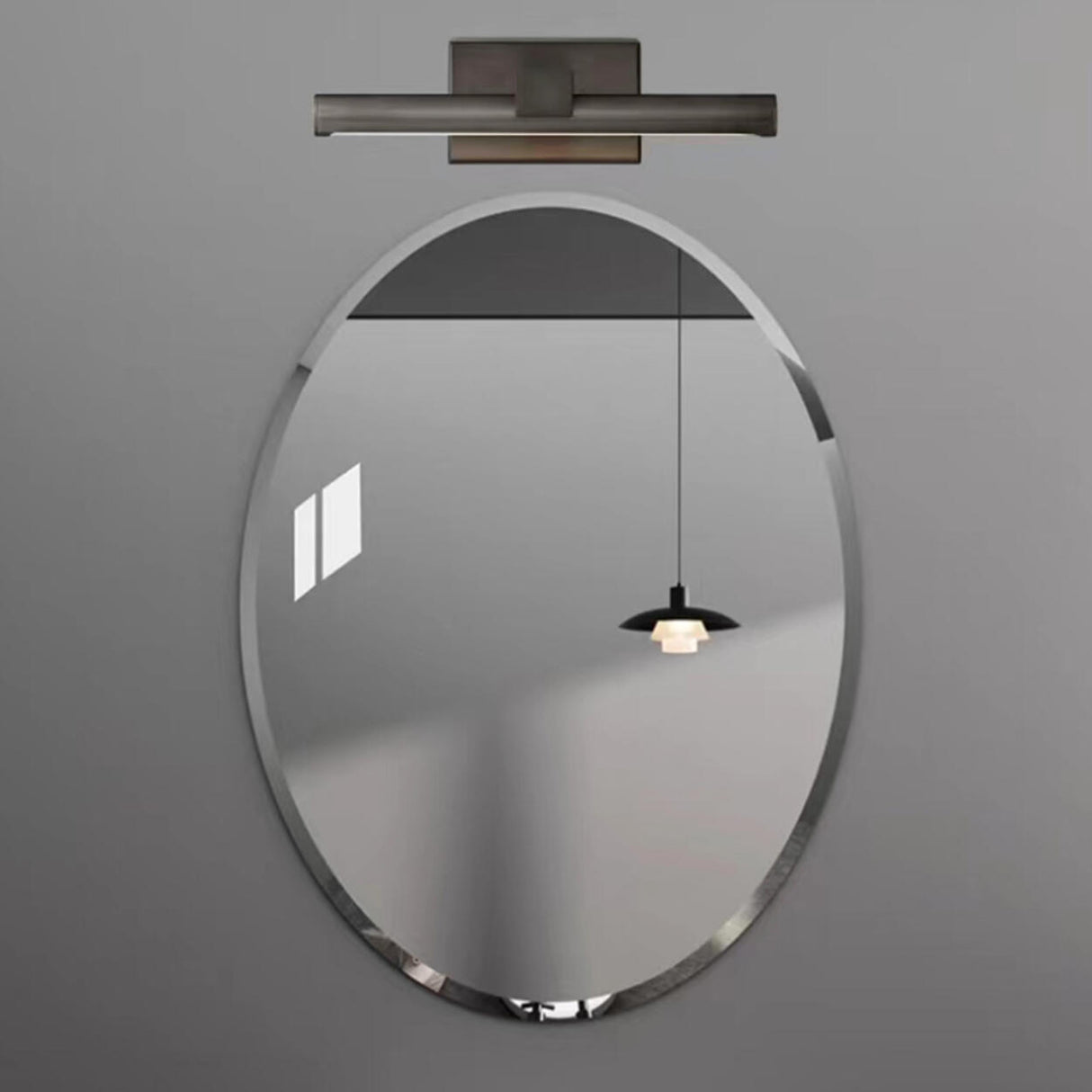 Modern Matte Black Cylinder LED Vanity Wall Light Image - 6