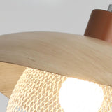 Modern Mesh and Metal White Wide Cone Pendant Light Image - 15