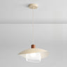 Modern Mesh and Metal White Wide Cone Pendant Light Image - 2