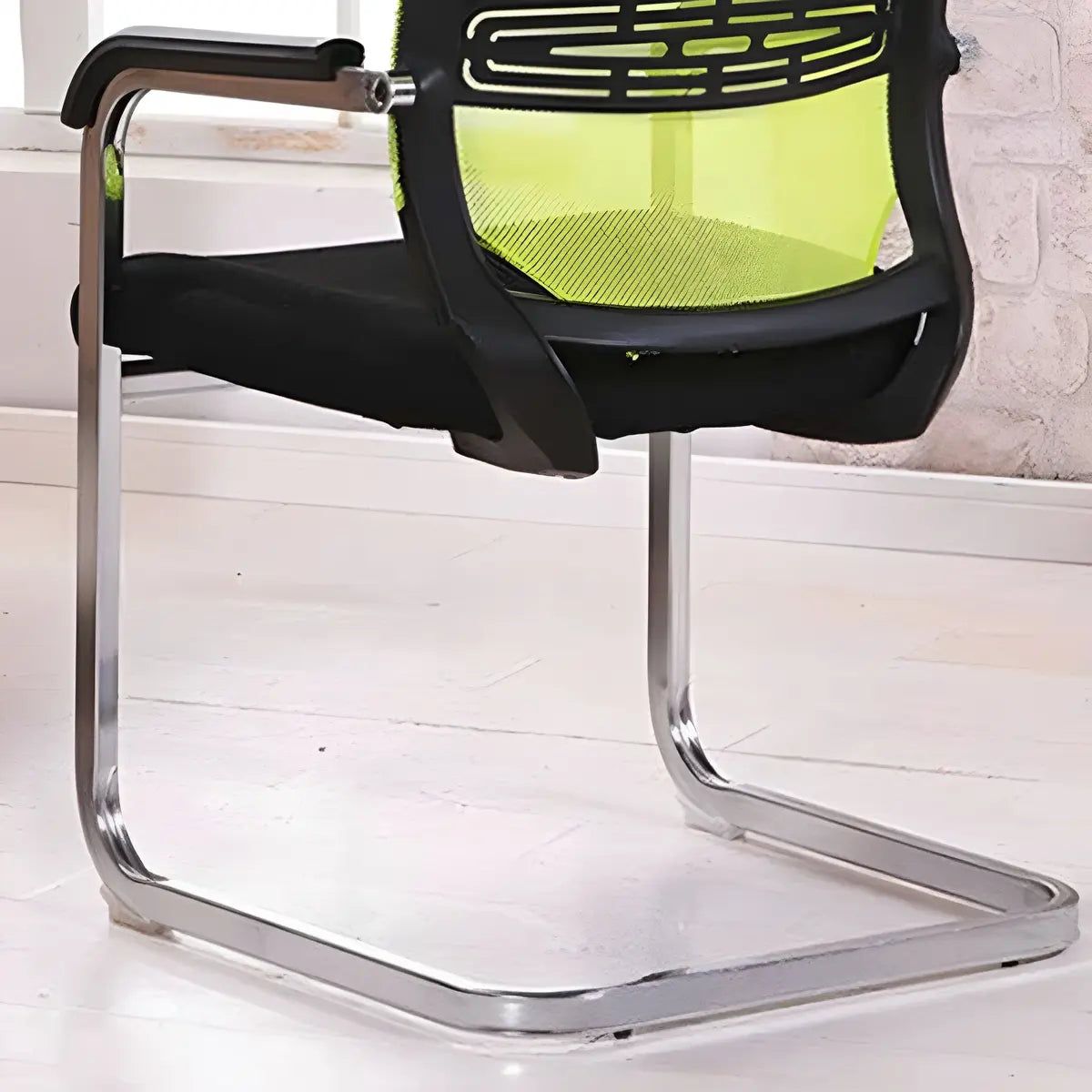 Modern Mesh Mid Back Metal Black Compact Office Chair Image - 13