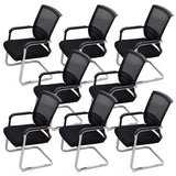 Modern Mesh Mid Back Metal Black Compact Office Chair Image - 18