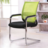 Modern Mesh Mid Back Metal Black Compact Office Chair Image - 2