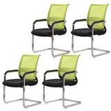 Modern Mesh Mid Back Metal Black Compact Office Chair Image - 6