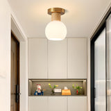 Modern Metal and Wood Warm Light Flush Mount light Image - 4