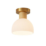 Modern Metal and Wood Warm Light Flush Mount light Image - 5