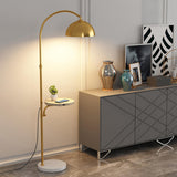 Modern Metal Arc Frame  Table Storage Dome Floor Lamp Image - 6