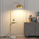 Modern Metal Arc Frame  Table Storage Dome Floor Lamp Image - 8