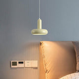 Modern Metal Cylinder Beige Pendant Light Adjustable Cord Image - 1