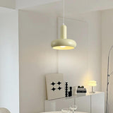 Modern Metal Cylinder Beige Pendant Light Adjustable Cord Image - 4