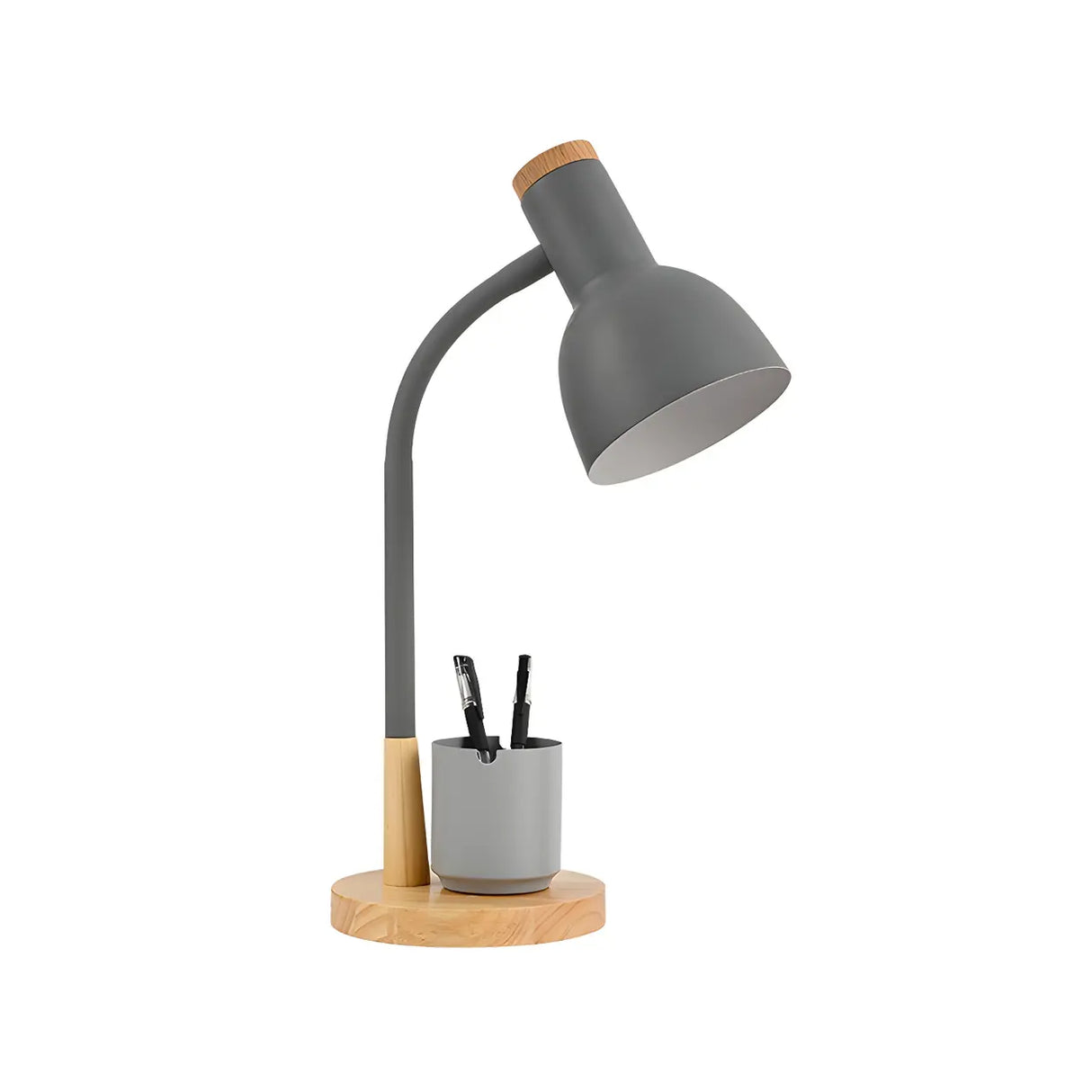 Modern Metal Desk Lamp with Cup Holder Green Image - 5