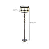 Modern Metal Fabric Drum Floor Lamp Foot Switch Image - 11