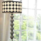 Modern Metal Fabric Drum Floor Lamp Foot Switch Image - 5