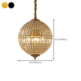 Modern Metal Frame Round Crystal Globe Chandelier Image - 20