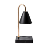 Modern Metal Geometric Cone Shade Candle Table Lamp Image - 9